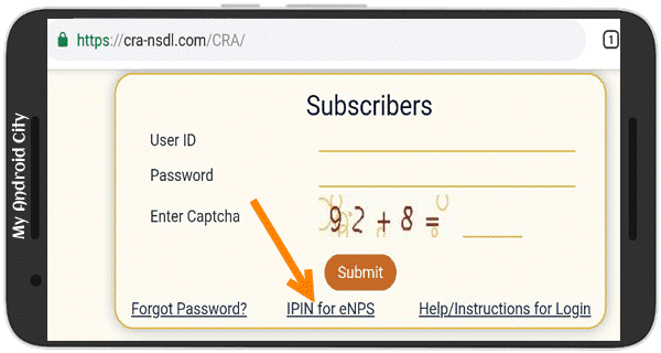 generate-nps-account-ipin-password